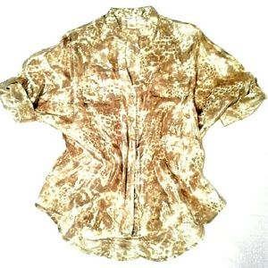Arden B Metallic/Foil Blouse NWOT